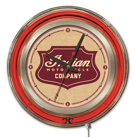 Holland Bar Stool Co Indian Motorcycle Double Neon 15" Clock Clk15Indn-Sh